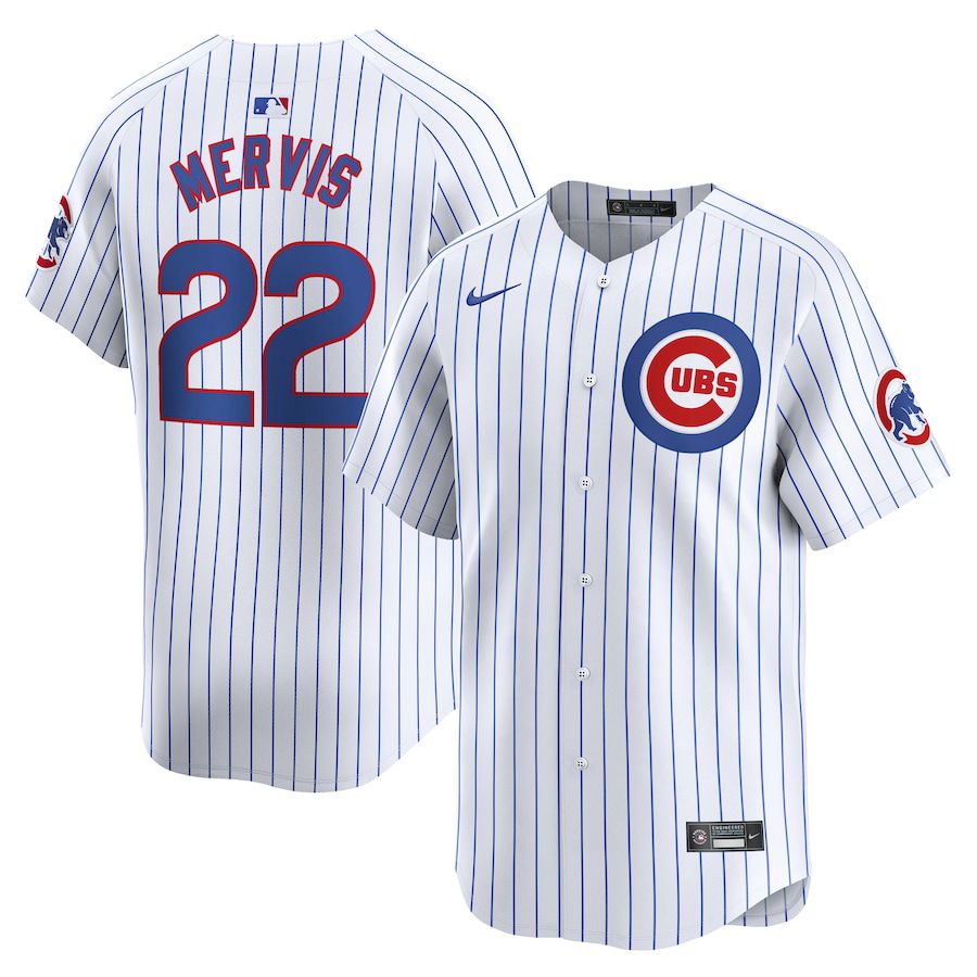 Men Chicago Cubs #22 Matt Mervis Nike White Home Limited Player MLB Jersey->->MLB Jersey